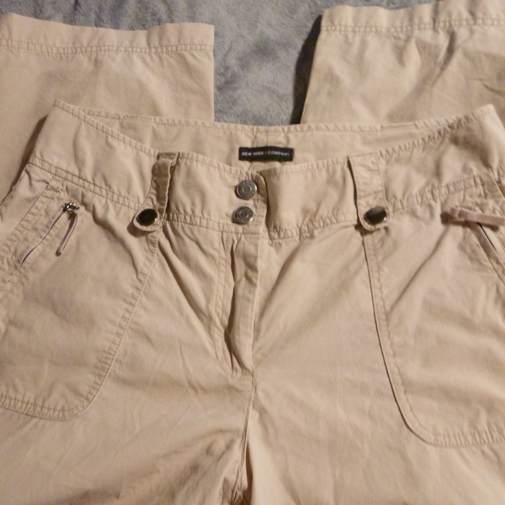 NY & Co Wide leg capri w/ pockets high waisted